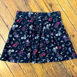 Juniors Nightmare Before Christmas Print Flare Skirt size M